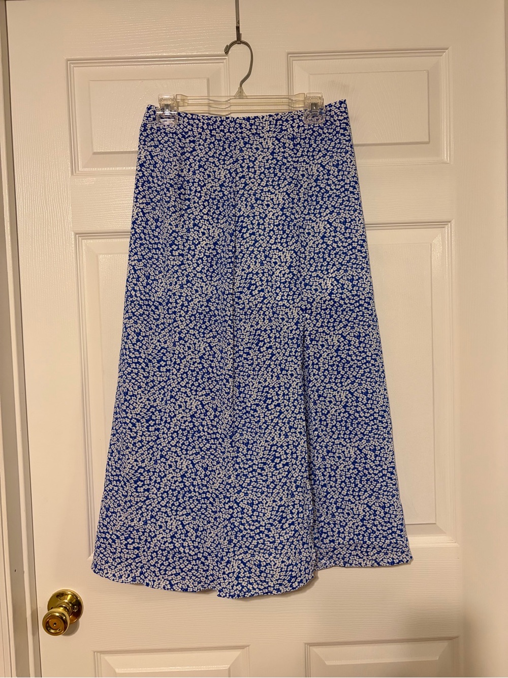 Floral Midi Skirt w Leg Slit